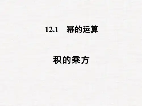 12.积的乘方PPT课件(华师大版)