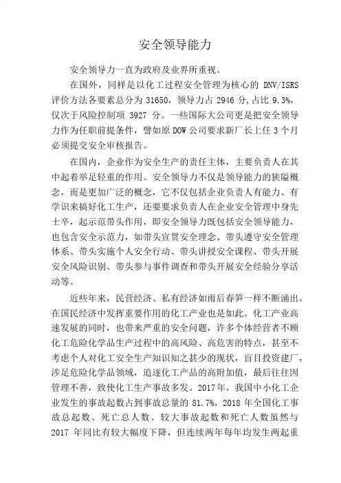 安全领导能力