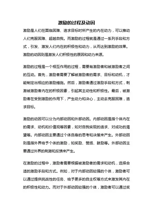 激励的过程及动因