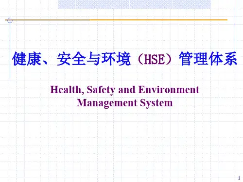 中石化HSE管理体系基础知识