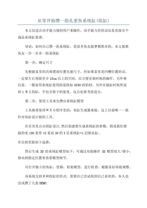 从零开始攒一组孔雀鱼系统缸(组缸)