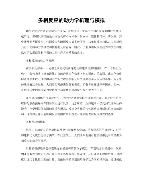 多相反应的动力学机理与模拟