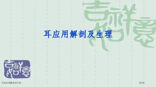 耳的应用解剖及生理