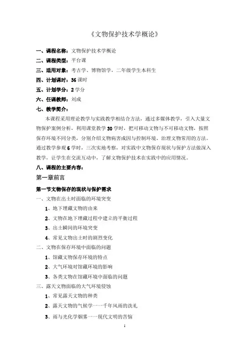文物保护概论