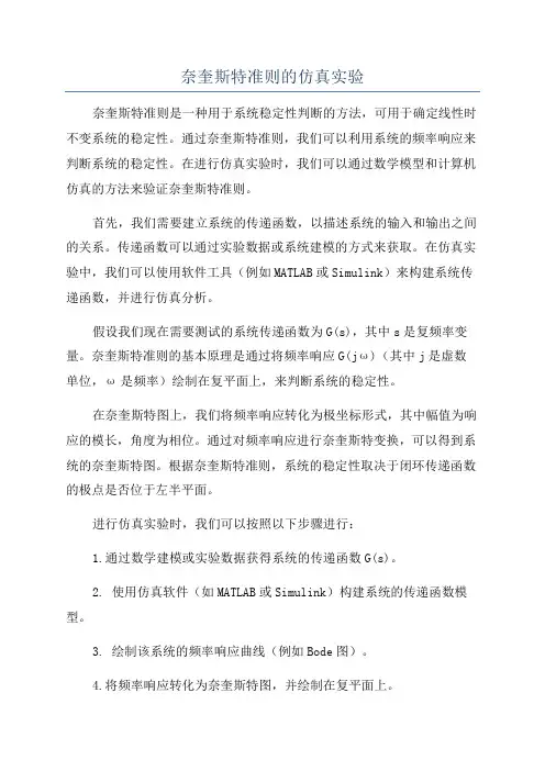 奈奎斯特准则的仿真实验