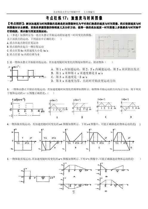考点狂练17：加速度与时间图像