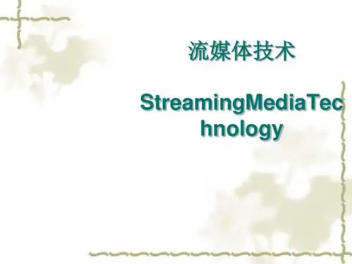 流媒体技术概述(ppt38张)