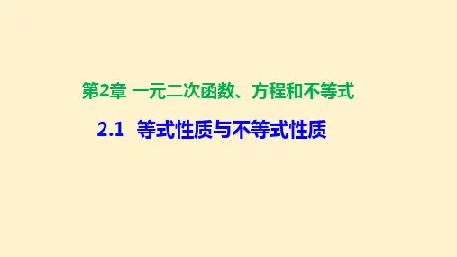 【高中数学】等式性质与不等式性质课件 2023-2024学年高一数学人教A版(2019)必修第一册
