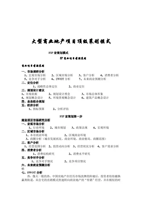 大型商业地产项目顶级策划模式概述000001)