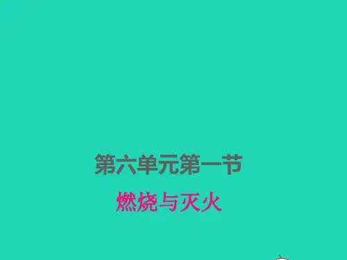 九年级化学上册第六单元燃烧与燃料：燃烧与灭火pptx课件鲁教版