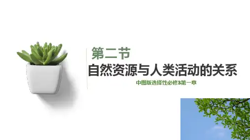 高中地理中图版(2019)选择性必修3课件：1-2 自然资源与人类活动的关系(40张)