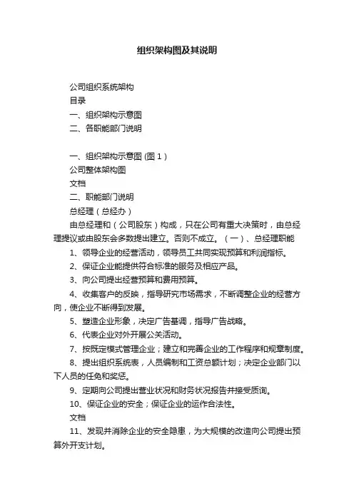 组织架构图及其说明