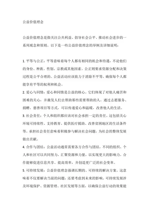 公益价值理念