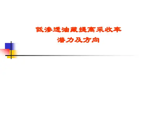 低渗透油藏提高采收率潜力及方向