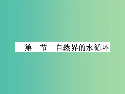 高中地理 3.1自然界的水循环课件 新人教版必修1