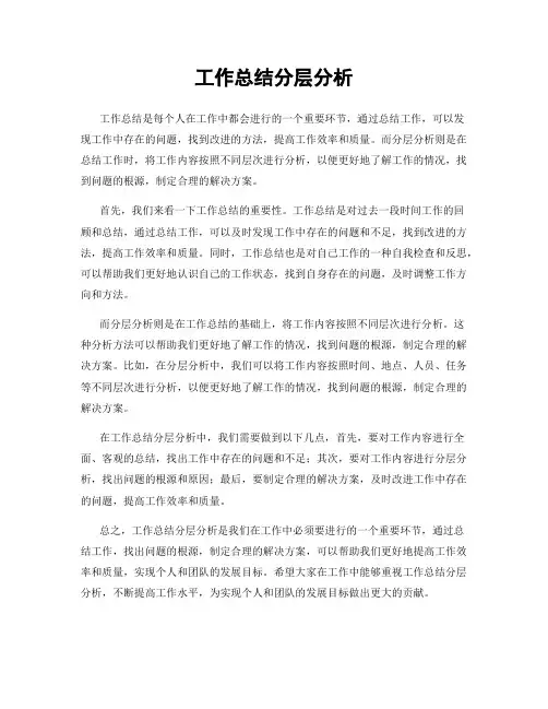 工作总结分层分析