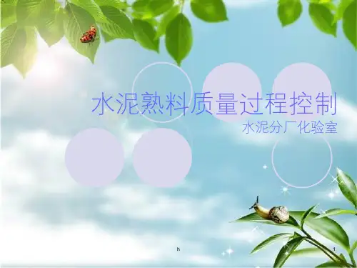 水泥熟料质量过程控制