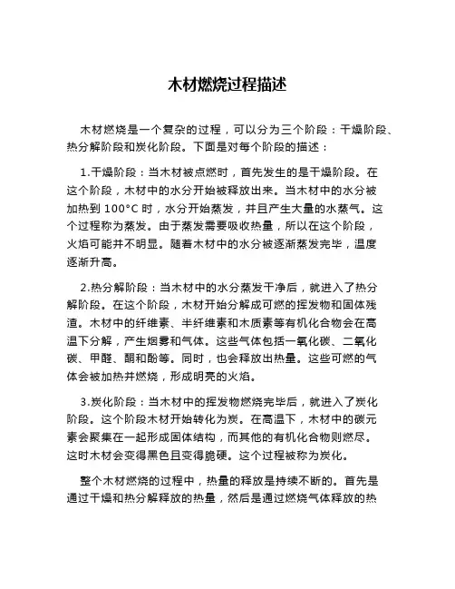木材燃烧过程描述