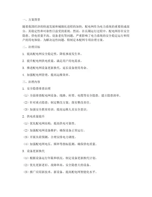 配网专项治理方案