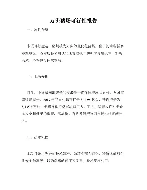 万头猪场可行性报告