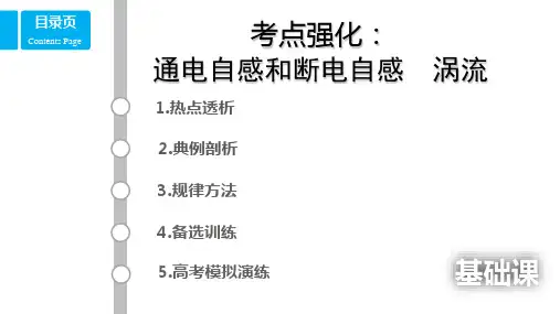 高二物理：通电自感和断电自感 涡流