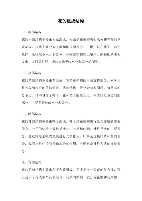 花的组成结构