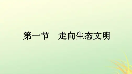 广西专版新教材高中地理第4章保障国家安全的资源环境战略与行动第1节走向生态文明课件新人教版选择性必修