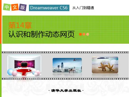 第14章认识和制作动态网页 中文版Dreamweaver CS6网页制作课件