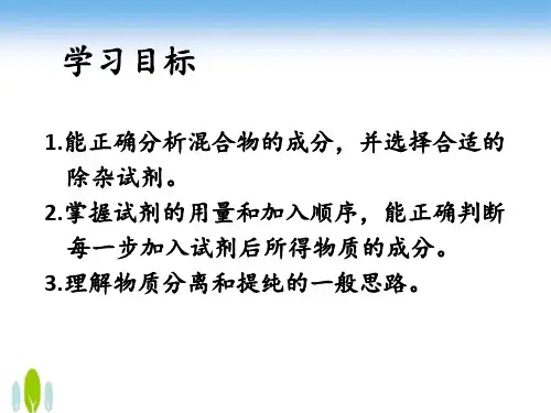 粗盐中可溶性杂质的去除ppt课件