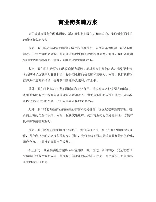 商业街实施方案