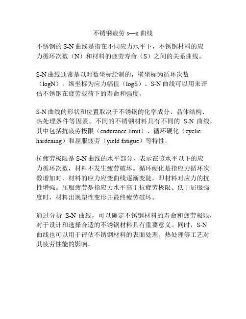 不锈钢疲劳s—n曲线