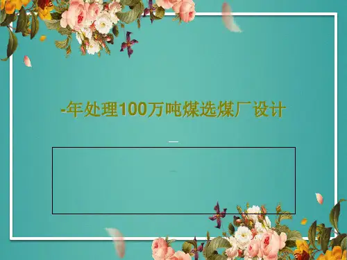 -年处理100万吨煤选煤厂设计15页PPT