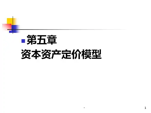 第五章-资本资产定价模型PPT课件