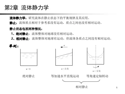 工程流体力学第2章流体静力学