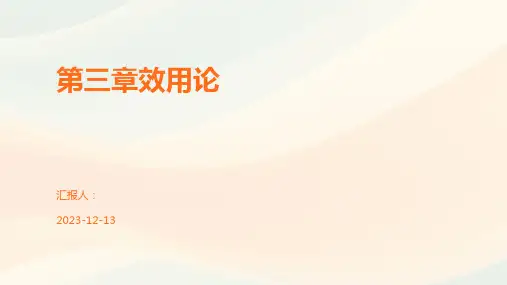 第三章效用论