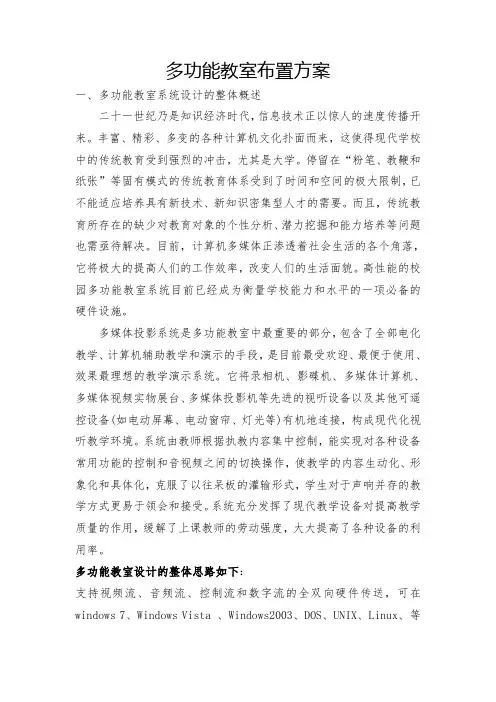 多功能室布置方案