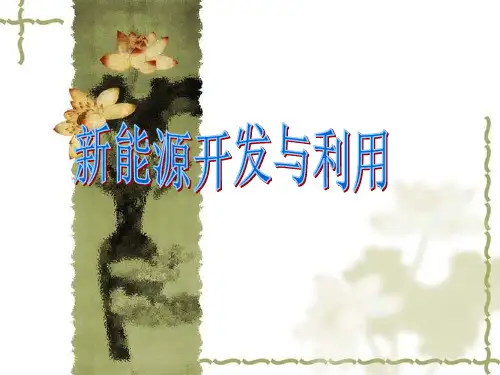 新能源开发利用课件