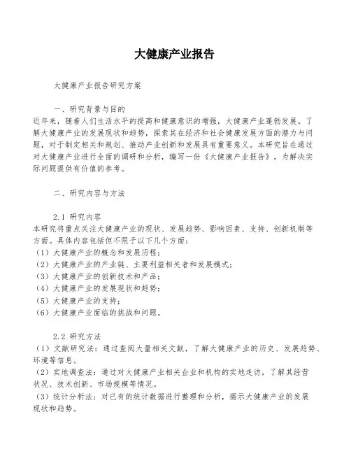 大健康产业报告
