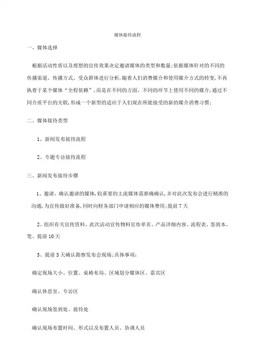 媒体接待流程