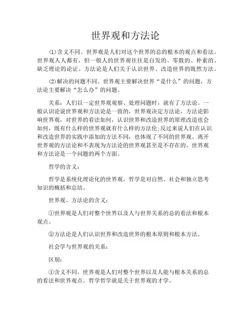 世界观和方法论