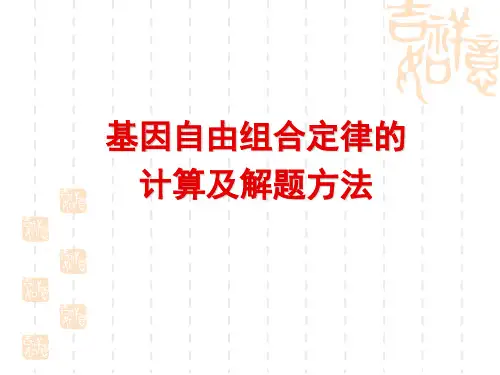 1.2__自由组合定律的计算及解题方法
