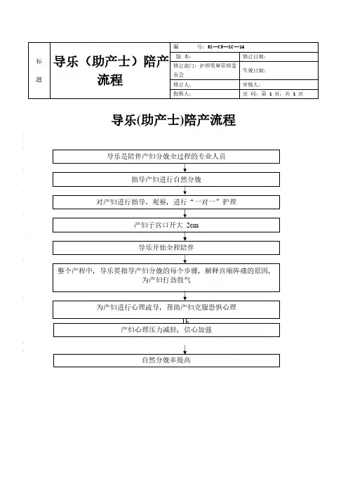 导乐(助产士)陪产流程