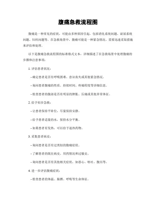 腹痛急救流程图