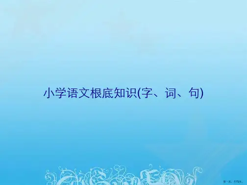 小学语文基础知识(字、词、句)