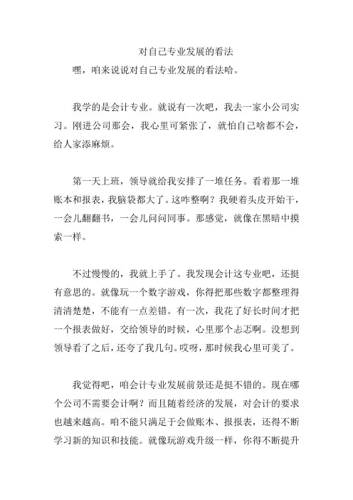 对自己专业发展的看法