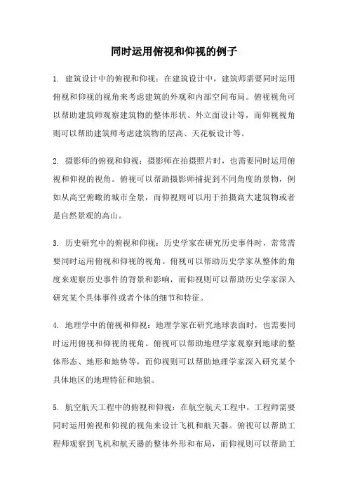 同时运用俯视和仰视的例子