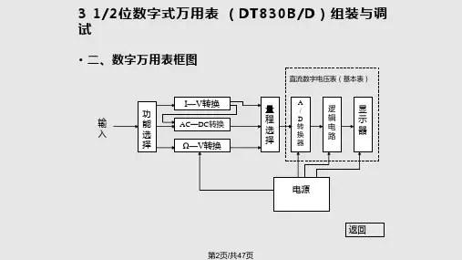 DTB数字式万用表实训教程