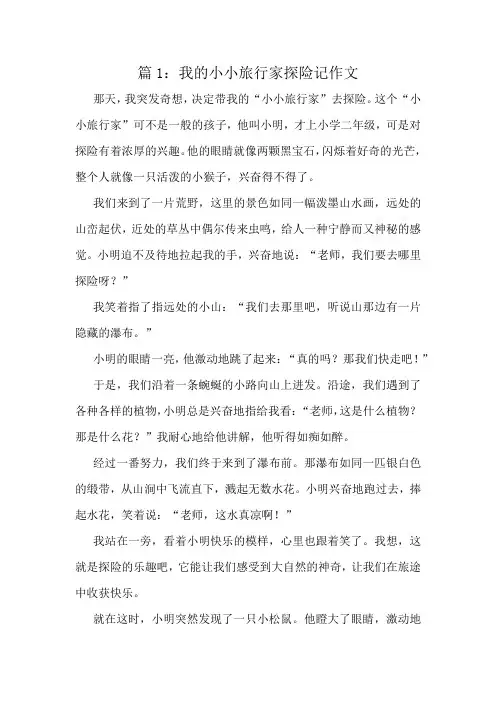 我的小小旅行家探险记作文精选10篇