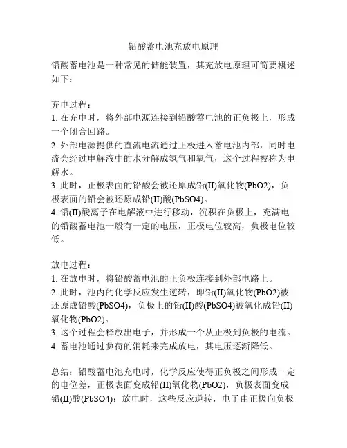 铅酸蓄电池充放电原理