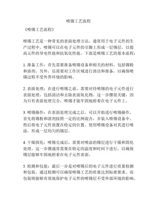 喷锡工艺流程